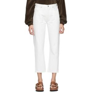 Citizens of Humanity Off-White McKenzie Curved Straight‎ Jeans Size 26